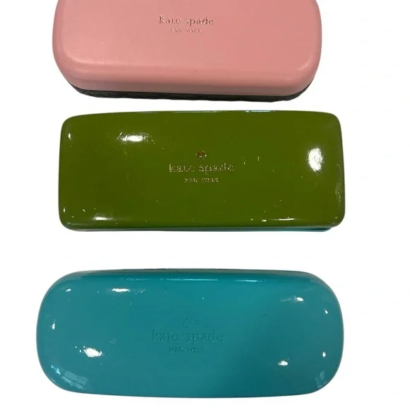 Kate Spade Teal Polka Dot Phone Case and 3 glasses cases - Picture 2 of 7